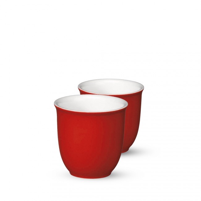 Japanese Tea Cups Red & Carrot